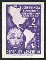 ARGENTINA GJ.1083, Interamerican Economic Conference, TRIAL COLOR PROOF In Viole - Poste Aérienne