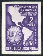 ARGENTINA GJ.1083, Interamerican Economic Conference, TRIAL COLOR PROOF In Viole - Luchtpost