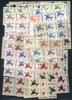 ARGENTINA GJ.1251 And Following, STYLIZED AIRPLANE, Complete Set Of 32 Values In - Luchtpost