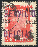 ARGENTINA GJ.815, 20c. Eva Perón With Overprint Of The Subsecretaría De Comunica - Service