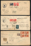 ARGENTINA "3 Covers Used In 1954 With Nice Postages, And ""SEGUNDO PLAN QUINQUEN - Service
