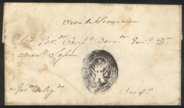 ARGENTINA "Folded Cover Used In 1840s (genuine), With A FORGED Pre-stamp Mark: B - Other & Unclassified