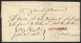 ARGENTINA "Folded Cover Used In 1850s (genuine), With A FORGED Straightline Pre- - Other & Unclassified