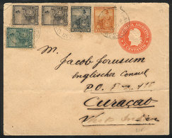 ARGENTINA RARE DESTINATION: 5c. Stationery Envelope + 10c. (stamps Of Seated Lib - Other & Unclassified