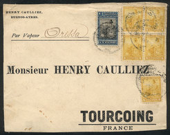 ARGENTINA Cover Front Sent To France With Splendid Postage Of 1.20P. Made With 1 - Other & Unclassified