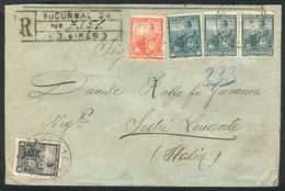 ARGENTINA Registered Cover Sent To Italy On 13/SE/1903, Nice Postage Of 72c. Of - Other & Unclassified