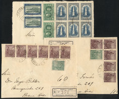 ARGENTINA 3 Fronts Of Registered Covers Sent From CACHARÍ To Buenos Aires Betwee - Other & Unclassified