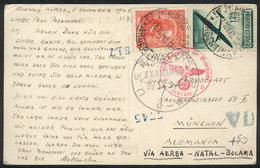 ARGENTINA "PC Sent By Airmail ""vía Natal-Bolama"" To Germany Franked With 1.37P - Autres & Non Classés