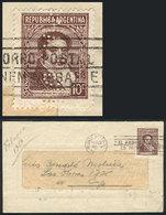 ARGENTINA Cover Used On 23/FE/1950 Franked With 10c. With PERFIN Of Banco De La - Altri & Non Classificati