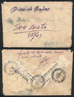 ARGENTINA "DAMAGED COVER: Cover Sent From VERA Y PINTADO (Santa Fe) To San Justo - Altri & Non Classificati