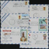 ARGENTINA HELICOPTER FLIGHTS: 6 Covers Flown In 1987 And 1988, VF Quality! - Autres & Non Classés