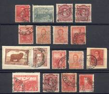 ARGENTINA Small Lot Of Old Stamps, Most With Cancellations Of MOBILE POST OFFICE - Collections, Lots & Séries