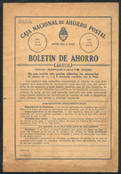 ARGENTINA Old Unused Postal Savings Card, With Minor Defects But Of Very Fine Ap - Ohne Zuordnung