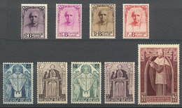 BELGIUM Sc.B114/B122, 1932 Cardinal Mercier, Complete Set Of 9 Values, VF Qualit - Other & Unclassified