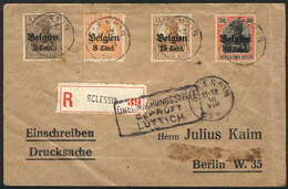 BELGIUM Cover With Printed Matter Sent By Registered Mail From SCLESSIN To Berli - Autres & Non Classés