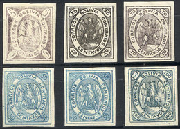 BOLIVIA Sc.3 + 4 (x2) + 6 (x2) + 8,mint With Gum (one Of 10c. And Others Of 50c. - Bolivien