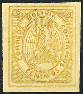 BOLIVIA Sc.5, 1867/8 Condor 50c. Orange, Type 10 On The Plate, Ming Original Gum - Bolivie