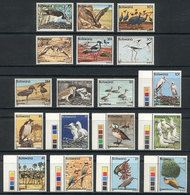 BOTSWANA Sc.303/320, 1982 Birds, Complete Set Of 18 Unmounted Values, Excellent - Botswana (1966-...)