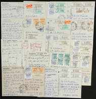 BRAZIL INFLATION POSTAGES: 13 Postcards Sent To Argentina Between 1984 And 1987 - Other & Unclassified