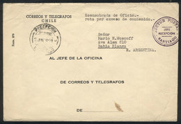 CHILE "Ambulance Envelope Of The Chile Mail That Contained A Letter Sent To Arge - Chili