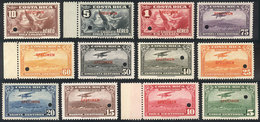 COSTA RICA Sc.C15/C27 (without C24), 1934 Airplane And Allegory Of Flight, 12 Va - Costa Rica