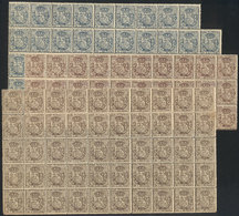 CUBA Yvert 75 (block Of 50), 79 (block Of 38) And 80 (block Of 30), MNH, Excelle - Telegraph