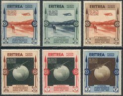ERITREA Sc.C1/C6, 1934 Camel And Airplane, Cpl. Set Of 6 Mint Values, VF Quality - Eritrea