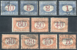 ERITREA Sc.J1/J11, 1903 Complete Set Of 11 Used Values, With The Overprint At To - Eritrea