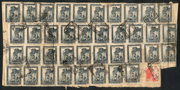 SPAIN Large Postage Of 38.40Ptas On A Fragment (back And Part Of The Front) Of A - Otros & Sin Clasificación