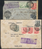 SPAIN 2 Airmail Covers Sent From Valencia To Argentina On 13/AU/1940, With Nice - Altri & Non Classificati