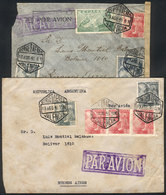 SPAIN 2 Airmail Covers Sent From Valencia To Argentina On 13/AU/1940, With Nice - Autres & Non Classés