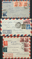 SPAIN 3 Airmail Covers Sent To Argentina In 1954/5, Nice Postages, VF Quality! - Other & Unclassified
