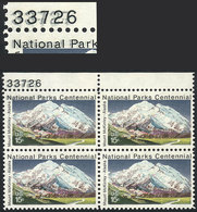 UNITED STATES Sc.1454, 15c. Mount McKinley In Alaska, Block Of 4, One Stamp With - Altri & Non Classificati