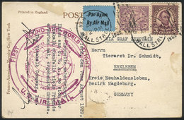 UNITED STATES Postcard Sent By ZEPPELIN From New York To Germany On 6/AU/1929, V - Postal History