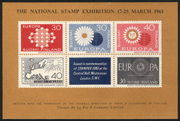 FINLAND Souvenir Sheet Commemorating The National Stamp Exhibition Of 1961, TOPI - Autres & Non Classés