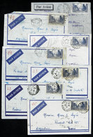 FRANCE Lot Of 7 Covers Sent To Argentina In 1936/7, All Franked By Yvert 261 ALO - Other & Unclassified