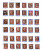 GREAT BRITAIN S.G.38/41, 1857/63 1p. Perforation 14, Almost Complete RECONSTRUCT - Other & Unclassified