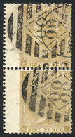 GREAT BRITAIN Sc.40, 1862 9p. Light Bistre, Vertical Pair With Left Sheet Margin - Other & Unclassified