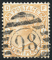 GREAT BRITAIN Sc.73, 1876/80 8p. Orange, Very Nice, Catalog Value US$350 - Autres & Non Classés