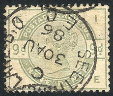 GREAT BRITAIN Sc.107, 1883/4 9p. Green, Key Value Of The Set, Used, With A Very - Otros & Sin Clasificación