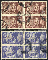 GREAT BRITAIN Sc.288/289, 1951 10sh. And 1£., High Values Of The Set In Used Blo - Otros & Sin Clasificación