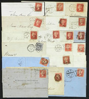 GREAT BRITAIN 18 Covers Or Folded Covers Used Between 1857 And 1863, Interesting - Service