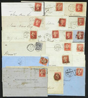 GREAT BRITAIN 18 Covers Or Folded Covers Used Between 1857 And 1863, Interesting - Oficiales