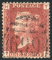 GREAT BRITAIN "Sc.33 (SG.43), 1p. Red-rose PLATE 225, ""699"" Cancel Of Bishops - Dienstmarken