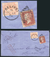 GREAT BRITAIN "13/OC/1876 BELFAST - Lancaster: Registered Folded Cover Franked B - Oficiales