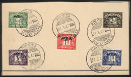 GREAT BRITAIN - M.E.F. Sc.J1/J5, The Complete Set On A Card With Postmarks Of Rh - Postage Due