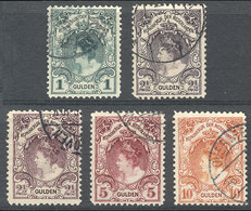 NETHERLANDS Sc.83/86, 1989 Queen Wilhelmina, Complete Set Of 5 Used Values, With - Sonstige & Ohne Zuordnung