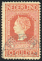 NETHERLANDS Sc.101, 1913 10G. Used, Minor Defects On Back But Very Good Front, C - Other & Unclassified