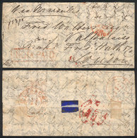BRITISH INDIA Entire Letter Sent From MORADABAD To London On 15/SE/1858, With Fr - Storia Postale