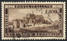 ITALY Sc.518, 1949 Centenary Of The Republic, Used, VF Quality, Catalog Value US - Unclassified